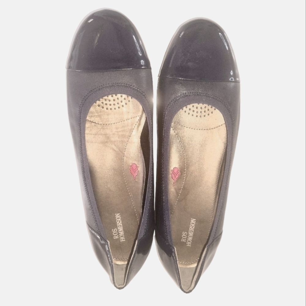 Ros Hommerson Rebecca Slip-on Elastic Opening Cushioned footbed Flats Sz 11M